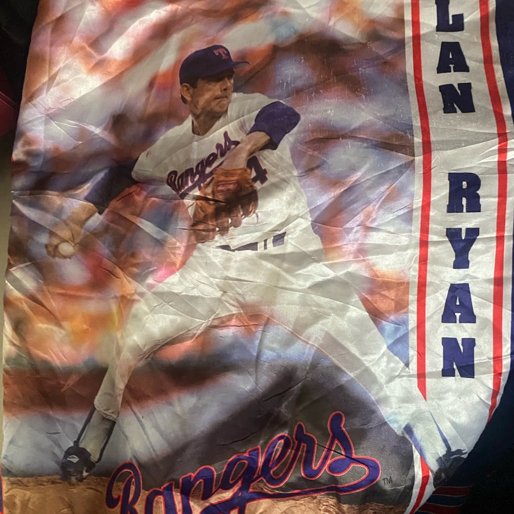 Vintage Texas Rangers Nolan Ryan Fanimation Starline Chalk Line Starter Jacket